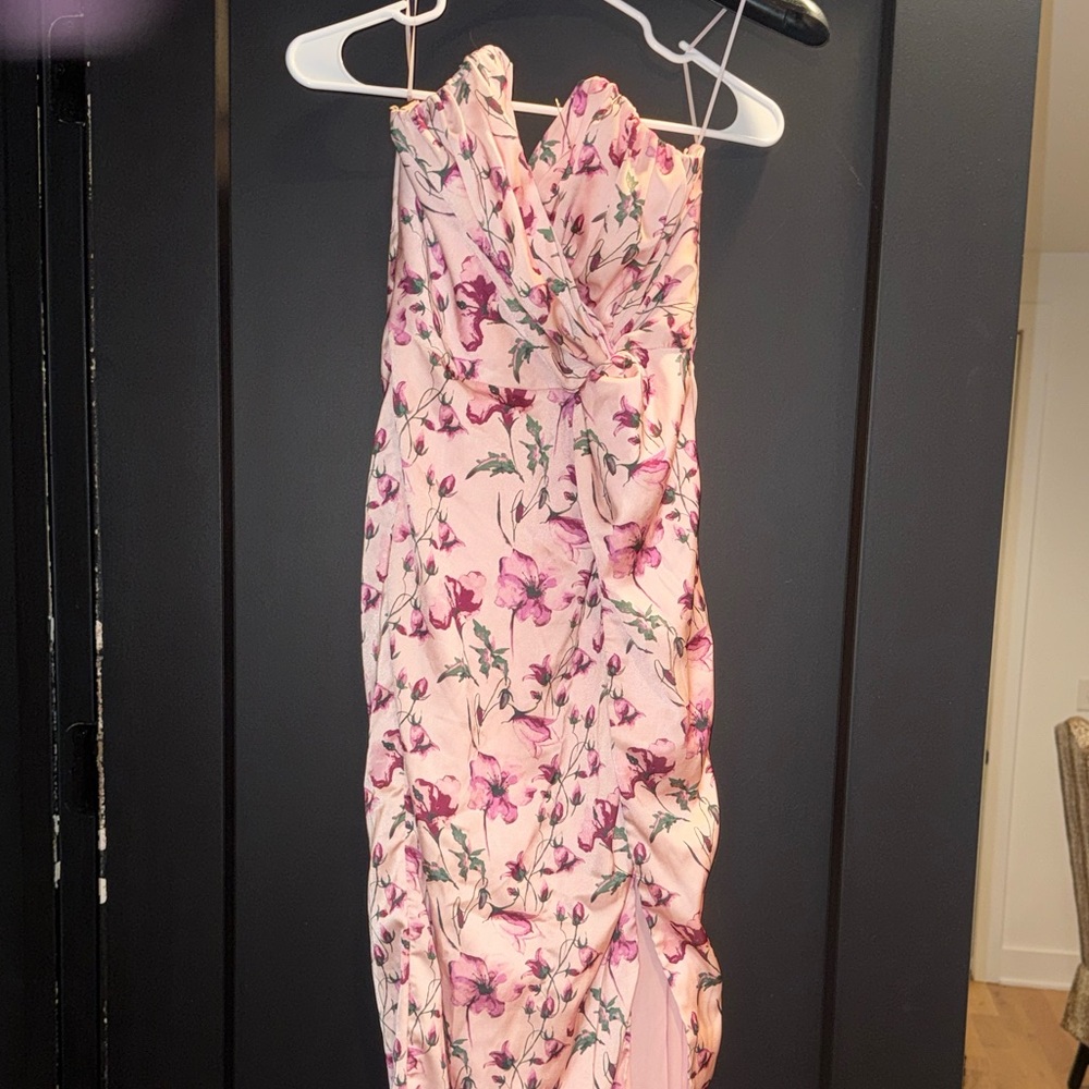 Floral Pink Maxi Dress